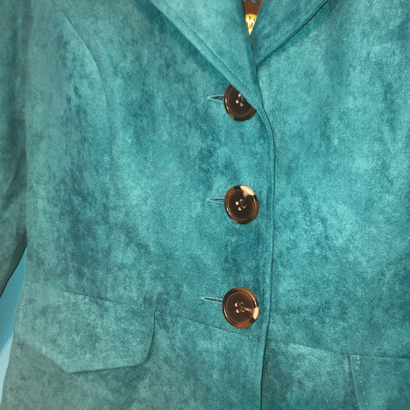 Studio I Paisley and Suede Dress and Blazer Set - Picture 9 of 11